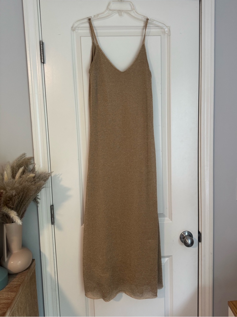 Gold Zara maxi dress!